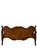 Early 20th Century Antique French Louis XV Style Flame Mahogany Twin Bed Frame With Gilt Carved Accents For Sale - Image 5 of 7