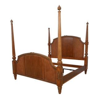 King Size French Louis XVI Style Poster Bed For Sale