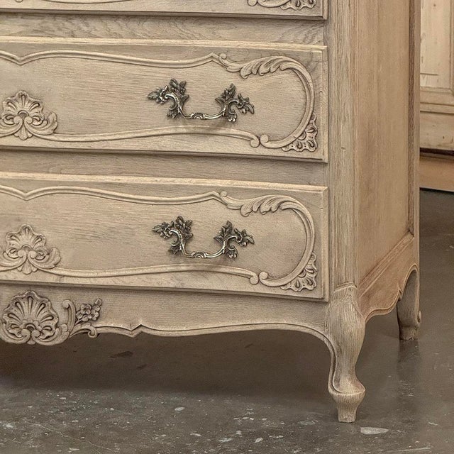 Sand Liëgeoise Louis XV Style Stripped Oak Commode For Sale - Image 8 of 16