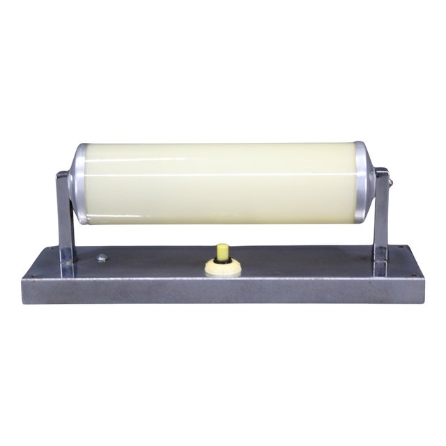 Bauhaus Tubular Chrome Wall Light with Cream Glass Shade from ESČ, Former Czechoslovakia, 1930s For Sale