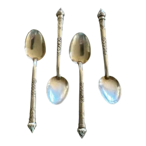 1960s Cambodian Silver Spoons- Set of 4