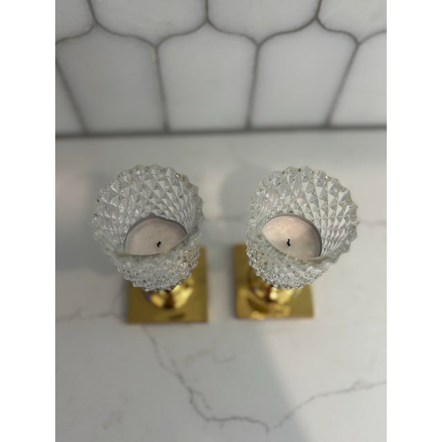 Late 20th Century Brass Candlestick Votives - A Pair For Sale - Image 4 of 10