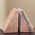 Stone Mid-Century Modern Style Pink Marble Wedge Bookends — A Pair For Sale - Image 7 of 18