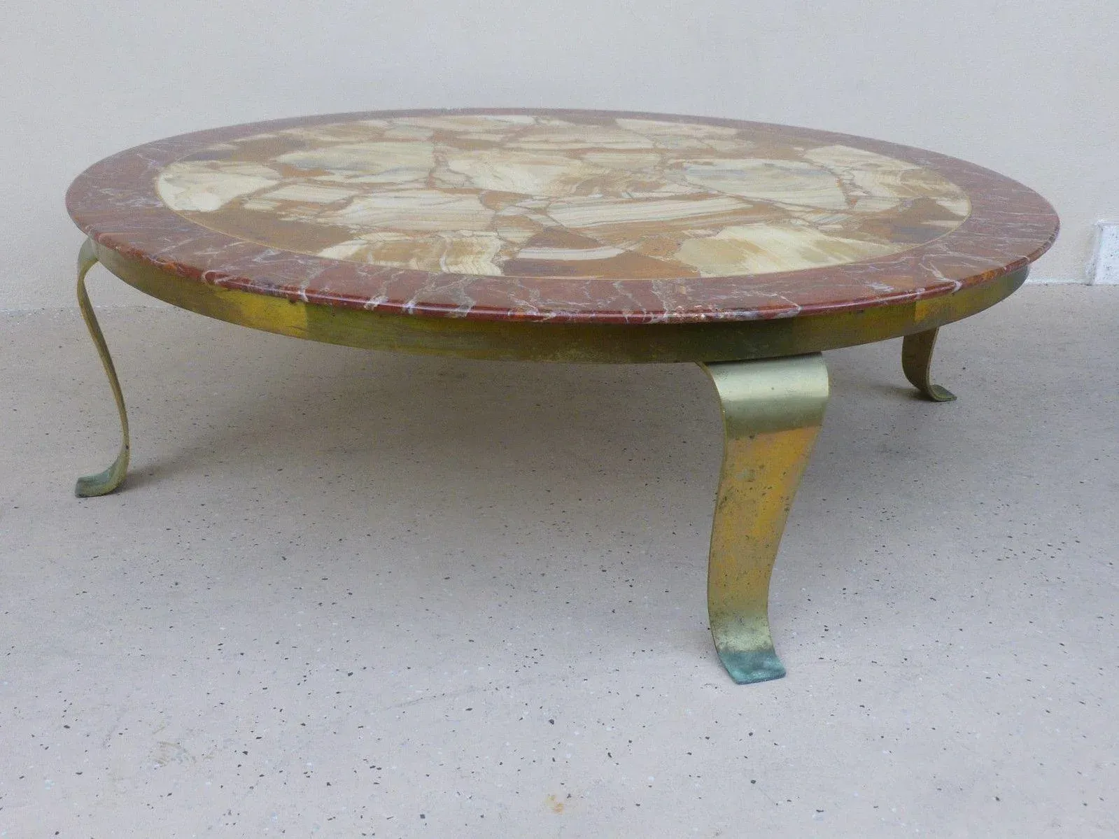 1970s Mid-Century Modern Muller Brothers Onyx & Alabaster Coffee