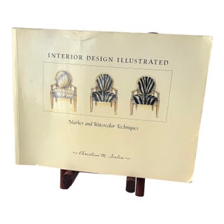 2008 Interior Design Illustrated First Edition Softcover Book by Christina M. Scalise Watercolor & Marker Drawing Techniques For Sale