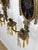 Antique Empire Brass & Stained Glass Crystal Prism Candle Wall Sconces - A Pair For Sale - Image 10 of 11