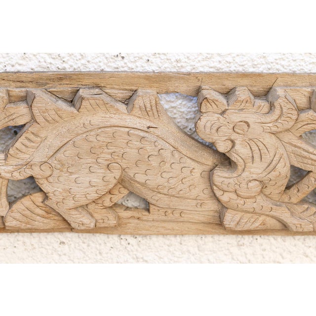 Wood Pair of Mythological Antique Wall Fragments For Sale - Image 7 of 8