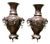Large Japanese Meiji Bronze Vases, 1900s, Set of 2 For Sale