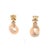 Freshwater Pearl Earrings 14 Karat Yellow Gold 25 mm Certified For Sale - Image 4 of 7