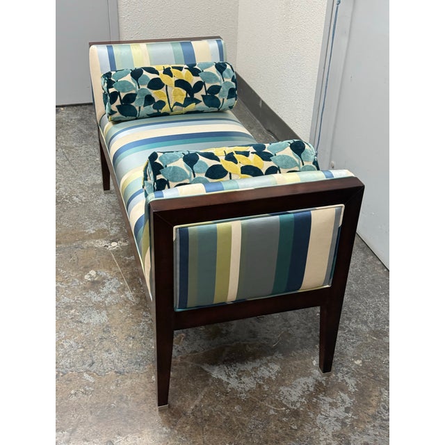 Bespoke Coastal Stripe Bench For Sale - Image 4 of 12