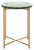 Green Tengah Round Glass Accent Table in Green / Brass For Sale - Image 8 of 8