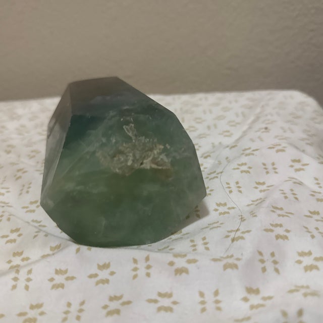 Gemstone Wide Rainbow Fluorite Obelisk Tower For Sale - Image 7 of 7