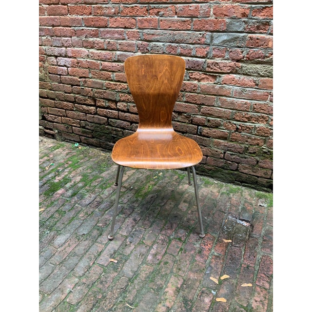 Tapio Wirkkala 1950s Mid-Century Modern Tapio Wirkkala for Asko Finland Bent and Laminate Side Chair For Sale - Image 4 of 11
