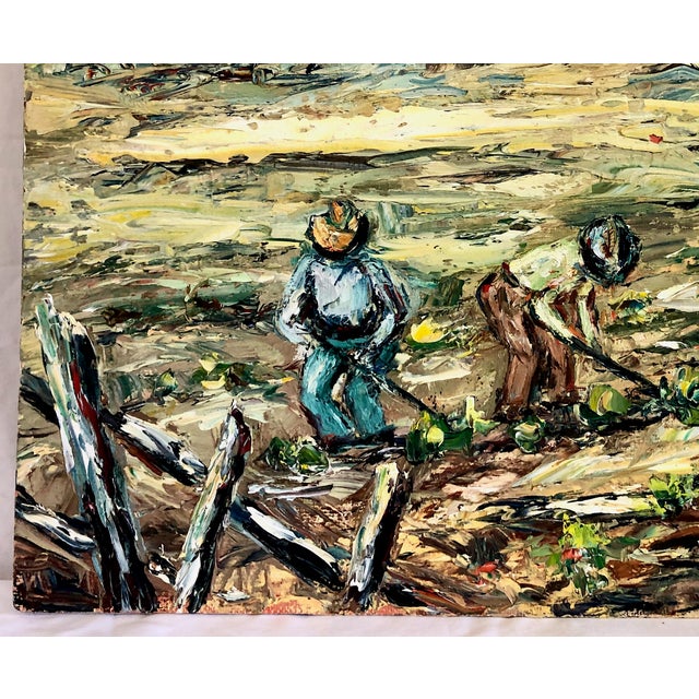 Mid 20th Century Mid-Century Social Realism Captured in “Braceros at Work” by Mildred H. Smith For Sale - Image 5 of 10