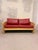 Wood and Red Leather Sofa from Sprenger Möbel, Switzerland, 2000s For Sale - Image 13 of 18