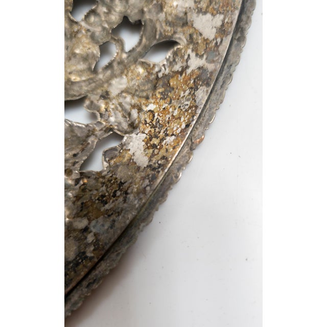 19th Century English Sheffield Silverplate Centerpiece Bowl or Charger With Grape Motif For Sale - Image 12 of 12