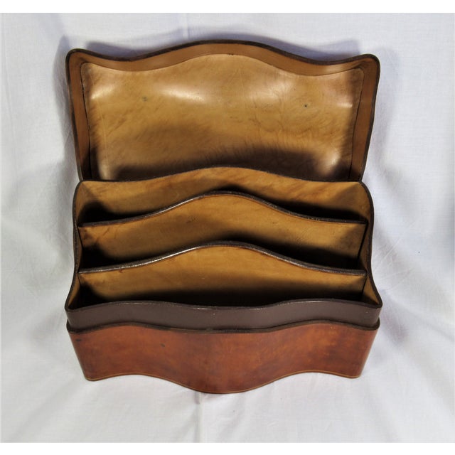 Vintage Italian Leather Desk Set 6 Pieces Chairish