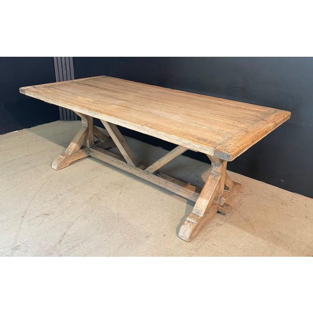 Vintage Farmhouse Dining Table in Pine, 1920 For Sale - Image 17 of 18