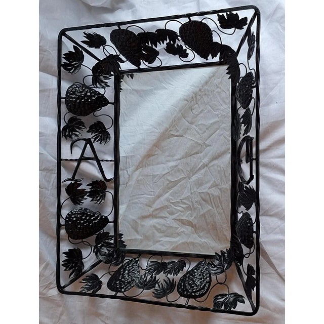 1930s Vintage French Art Deco Wall Mirror, 1930s For Sale - Image 5 of 7