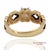 0.13 Ct Natural Diamond 14k Yellow Gold Openwork Scroll Design Ring, Size 5 For Sale - Image 4 of 13