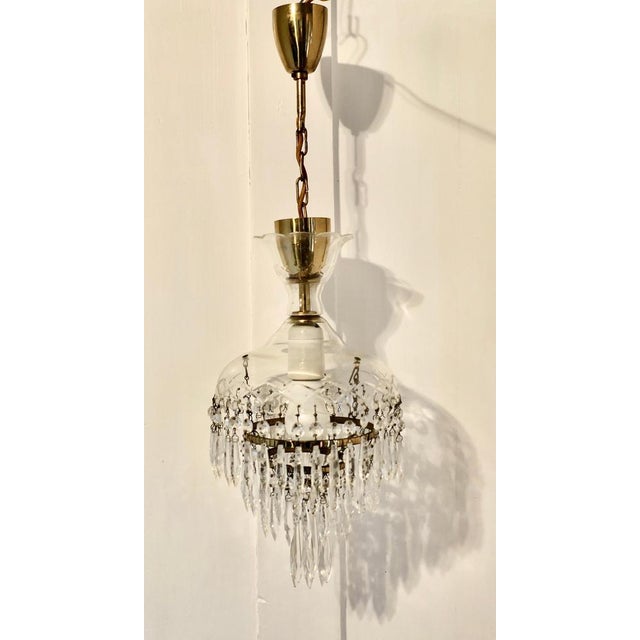 1920s Large French Waterfall Crystal Chandelier, 1920s For Sale - Image 5 of 9