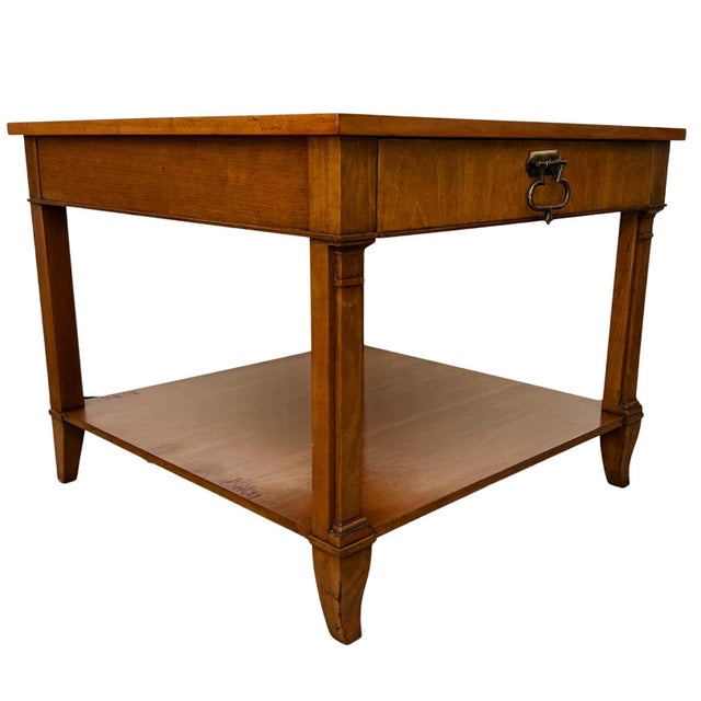 Brown 1970s Baker Furniture French Regency Cherry Side Tables - A Pair For Sale - Image 8 of 17