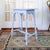 Northwest Chair Co. Early 20th Century Blue Painted Scalloped American Farmhouse Side Table For Sale - Image 4 of 18