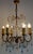 Antique Gilded Metal Murano Glass Drop Six-Light Chandelier, 1930s For Sale - Image 10 of 14