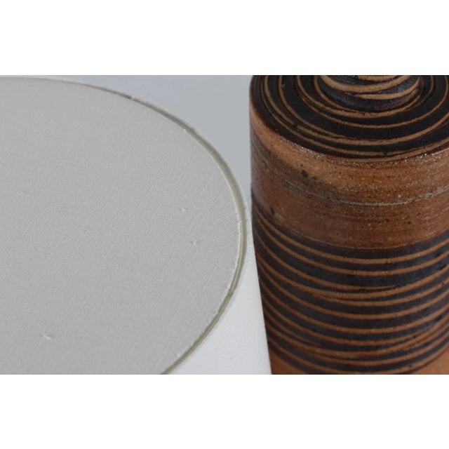 Tue Poulsen Rustic Stoneware Table Lamp from Tue Poulsen, Denmark, 1970s For Sale - Image 4 of 12