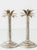 Silver Vintage Hollywood Regency Palm Beach Silvered Metal Palm Tree Candlesticks, Set of 2 For Sale - Image 8 of 8