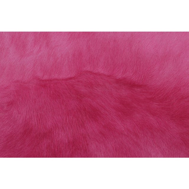 Animal Skin Rug & Kilim’s Contemporary Cowhide Solid Rug in Bright Pink Hues For Sale - Image 7 of 7