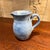 1980s Speckled Stoneware Art Pottery Blue Pitcher Signed For Sale - Image 9 of 9