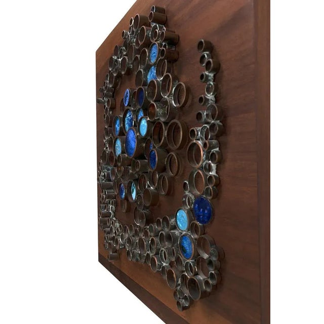 Vintage Wall Sculpture in Teak For Sale - Image 3 of 7