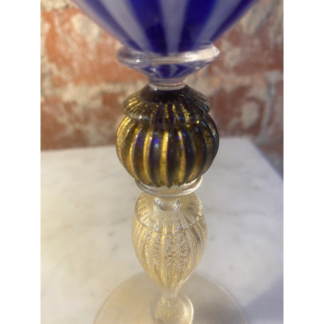 1970s 1970s Italian Handcrafted Murano Blue Glass For Sale - Image 5 of 7