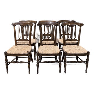 Late 20th Century Set of 6 Maitland-Smith Wellington Cottage Dining Chairs For Sale