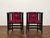 Hungarian Secessionist Lounge Armchairs in Burgundy Velvet with Black Lacquered Frames, 1920s, Set of 2 For Sale - Image 3 of 5