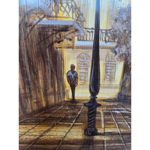 Mid 20th Century Mid-Century James McCaffery New Orleans Cityscape Oil Painting on Board For Sale - Image 5 of 10