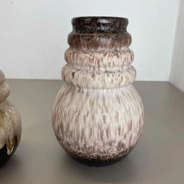 Fat Lava Pottery Vases by Scheurich, 1970s, Set of 2 For Sale - Image 10 of 18