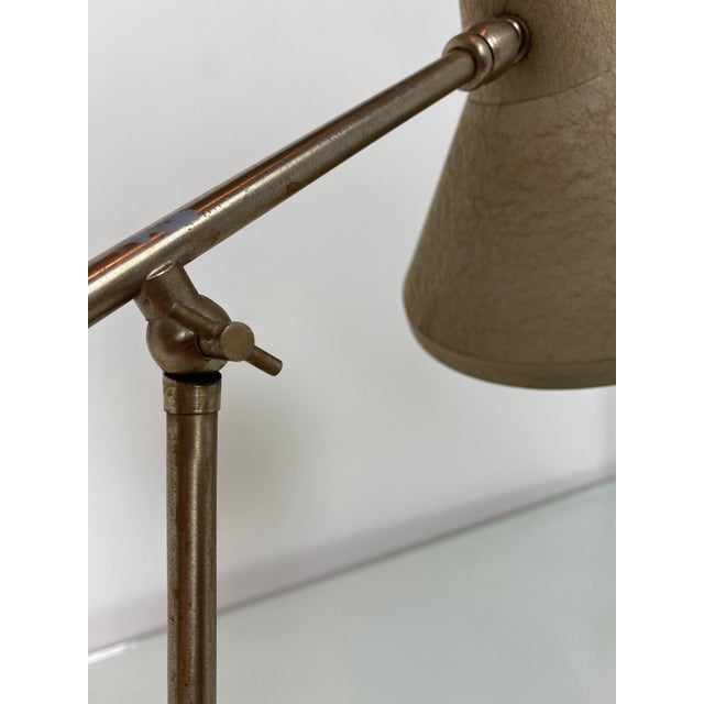 Mid-Century Shrink Varnish Adjustable Table Lamp, 1950s For Sale - Image 13 of 15