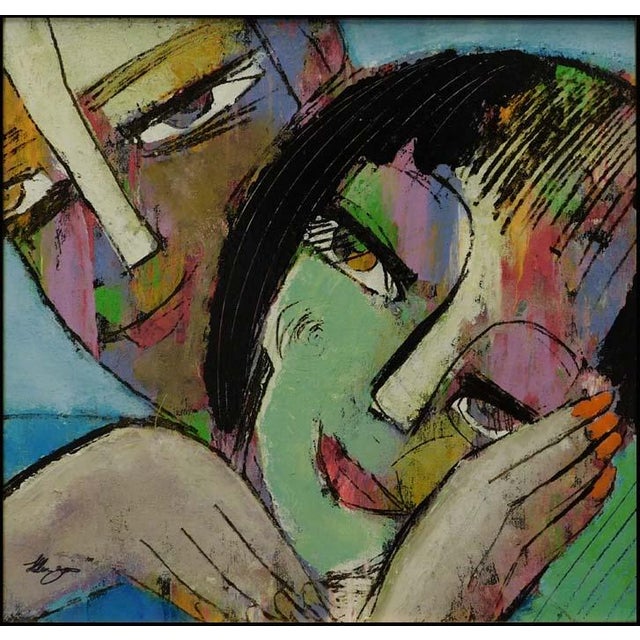 "Visage x 40" Original Oil Painting on Canvas by Helen Zarin Hand Signed by the Artist Art Condition: Mint Art Size: 22"x...