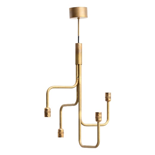 Small Strapatz Ceiling Lamp in Raw Brass by Sabina Grubbeson for Konsthantverk For Sale