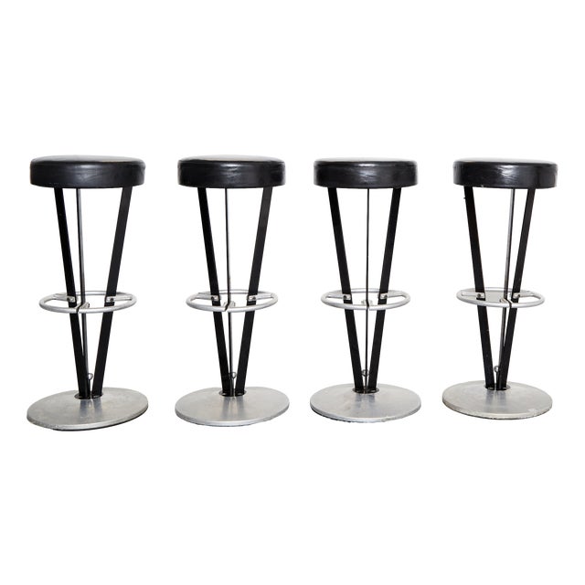 Dry Martini Bar Stool by Pedro Miralles for Akaba, 1980s, Set of 4 For Sale