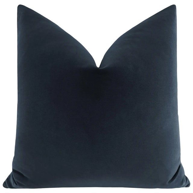 Pair of beautiful custom-made luxury Designer pillows in a Prussian Blue colorway. Meticulously handcrafted with serged...