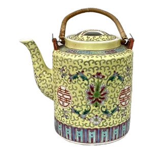 Vintage Chinese "Longivity" Ceramic Teapot