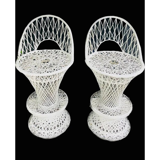 Mid 20th Century Russell Woodard Spun Fiberglass Bar Stools- Set of 2 For Sale - Image 5 of 9