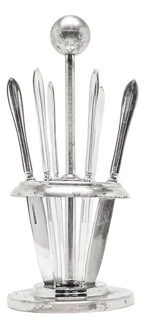 Art Deco Knife Stand, Germany, 1930s, Set of 7