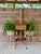 Late 19th Century Restored Scorched Bamboo Sewing Stand With Woven Rattan Top For Sale - Image 11 of 11