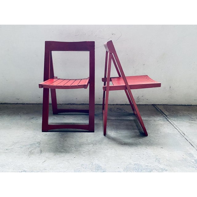 Vintage Trieste Folding Chairs by Aldo Jacober for Bazzani, Set of 2 For Sale - Image 16 of 18