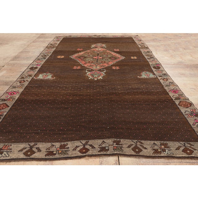 Vintage Turkish Oushak Rug, 05'01 X 10'00 For Sale - Image 9 of 10