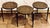 Trio of Vintage Mid-Century Modern Round Stacking Side Tables With an Abstract ‘Atomic Ranch’ Style Design on Top & Brass...